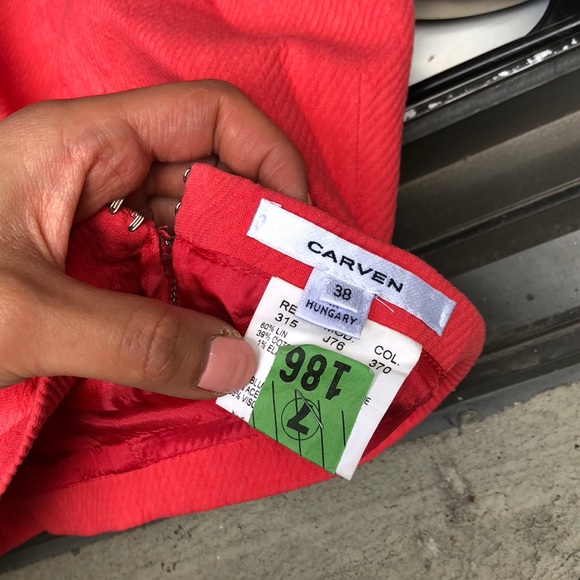 Coral pink carven skirt - Picture 4 of 4